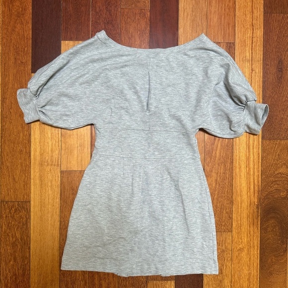 French Connection | Grey jersey short sleeve bodycon dress with zippers size 6 - Picture 6 of 8